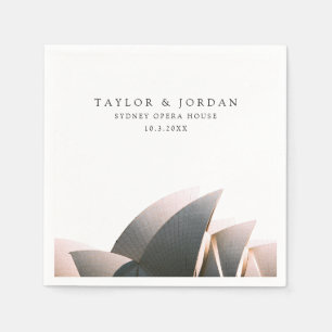 Serviette En Papier Sydney Opera House Mariage Personnalisé Cocktail N