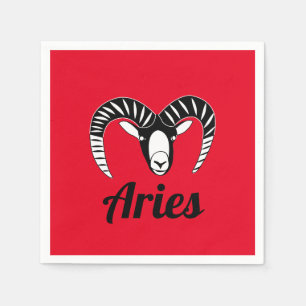 Serviette En Papier SYMBOLE Aries Ram SYMBOLE Astrologique Anniversair