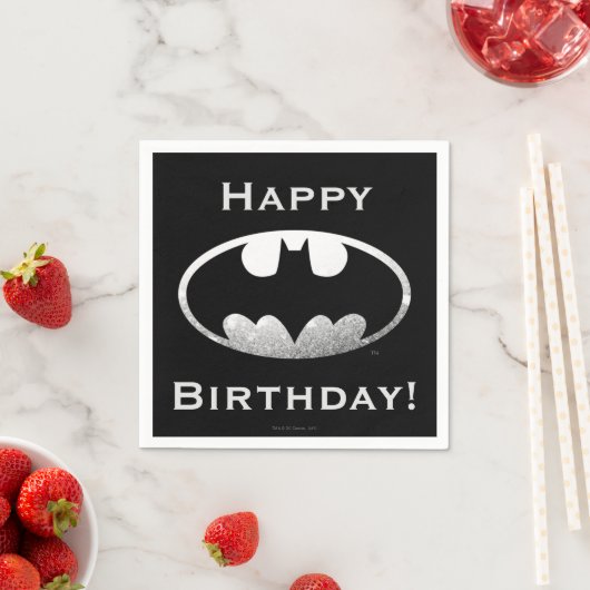 Serviette En Papier Symbole Batman | Logo Grainy (En situation)