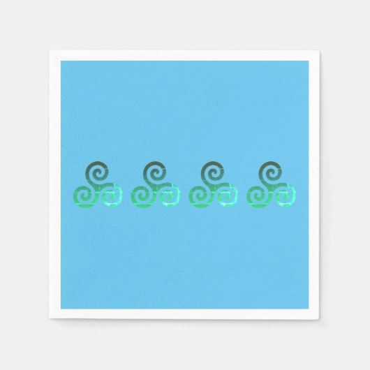 Serviette En Papier Symbole celtique antique Emerald Triskele (Devant)