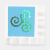 Serviette En Papier Symbole celtique antique Emerald Triskele (Devant)