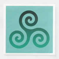 Symbole celtique antique Triskele vert