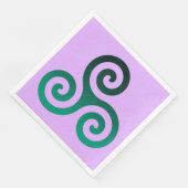 Serviette En Papier Symbole celtique antique Triskele vert Lilac (Coin)
