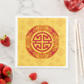 Serviette En Papier SYMBOLE chinois DE COIN DE PROSPÉRITÉ (En situation)