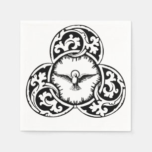 Serviette En Papier Symbole chrétien de la colombe du Saint-Esprit