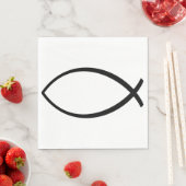 Serviette En Papier Symbole Christian Fish (Ichthys) (En situation)