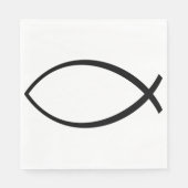 Serviette En Papier Symbole Christian Fish (Ichthys) (Devant)