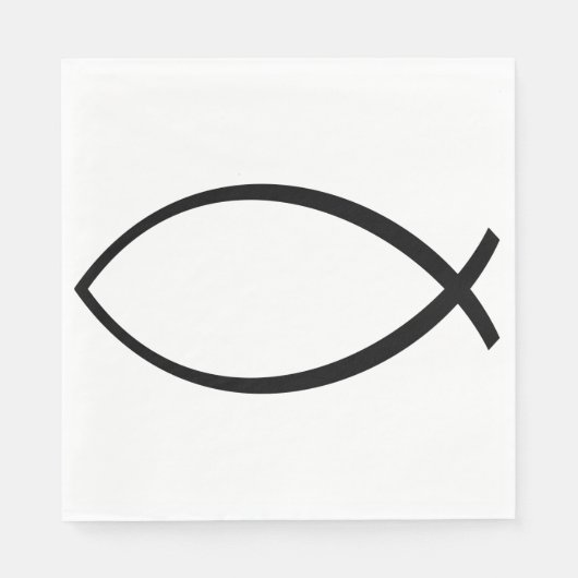 Serviette En Papier Symbole Christian Fish (Ichthys) (Devant)