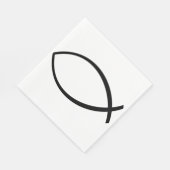 Serviette En Papier Symbole Christian Fish (Ichthys) (Coin)