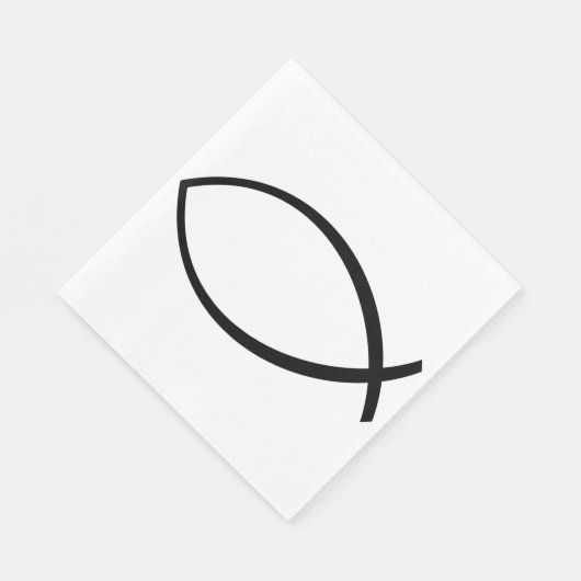 Serviette En Papier Symbole Christian Fish (Ichthys) (Coin)