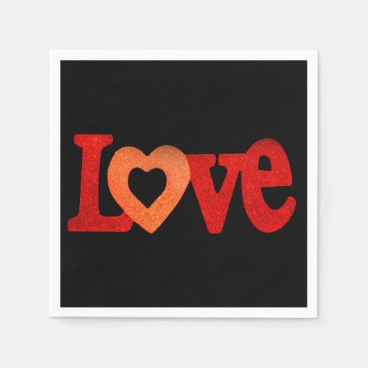 Serviette En Papier Symbole d'amour (Devant)