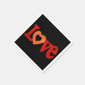 Serviette En Papier Symbole d'amour (Coin)