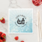 Serviette En Papier SYMBOLE D'Astrologie Aquarius Horoscope Symbole Zo (En situation)