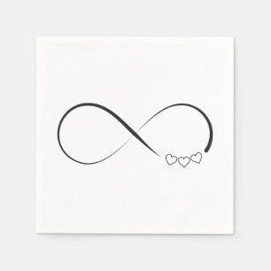 Serviette En Papier Symbole de coeurs d'infini