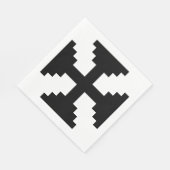 Serviette En Papier Symbole de croix noire en Pixel Art  (Coin)