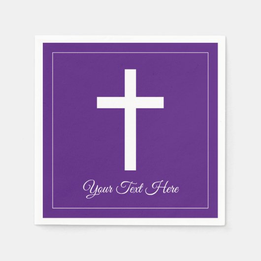 Serviette En Papier Symbole de croix religieuse de la première communi (Devant)