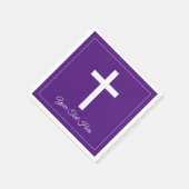 Serviette En Papier Symbole de croix religieuse de la première communi (Coin)