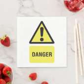 Serviette En Papier Symbole de danger jaune (En situation)
