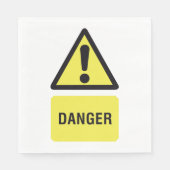 Serviette En Papier Symbole de danger jaune (Devant)