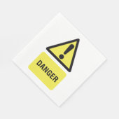 Serviette En Papier Symbole de danger jaune (Coin)