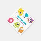 Serviette En Papier Symbole de fête d'anniversaire du Monster (Coin)