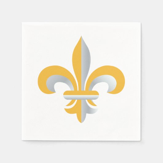 Serviette En Papier Symbole de Fleur de Lis (Devant)