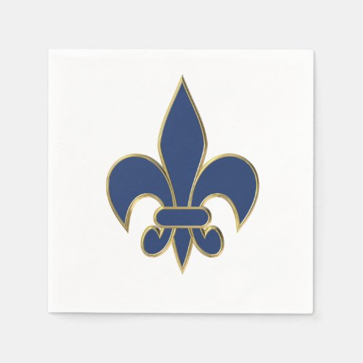 Serviette En Papier Symbole de Fleur de Lis (Devant)