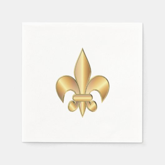 Serviette En Papier Symbole de Fleur de Lis (Devant)