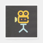 Serviette En Papier Symbole de la caméra vidéo (Devant)