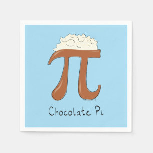 Serviette En Papier Symbole de la journée Pi Chocolat Math Enseignant