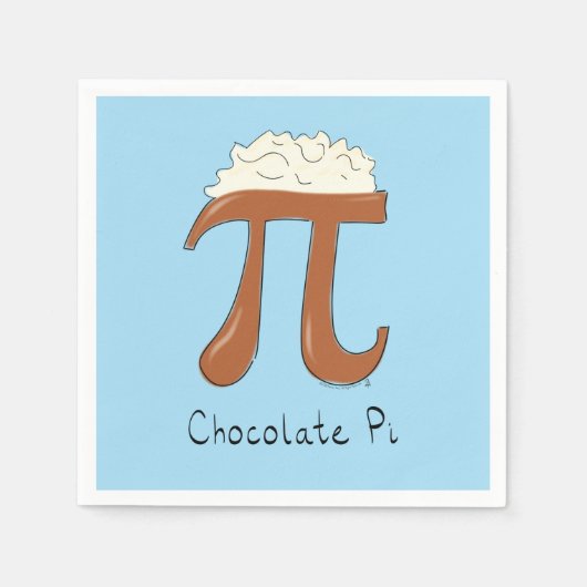Serviette En Papier Symbole de la journée Pi Chocolat Math Enseignant  (Devant)