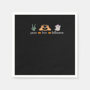 Serviette En Papier SYMBOLE DE LA Paix Halloween Squelette sorcière ma