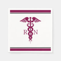 Symbole de la RN infirmière autorisée Simple Red C