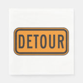 Serviette En Papier Symbole de la route Detour (Devant)