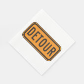 Serviette En Papier Symbole de la route Detour (Coin)