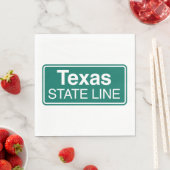 Serviette En Papier SYMBOLE DE LA ROUTE DU Texas State Line (En situation)