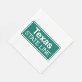 Serviette En Papier SYMBOLE DE LA ROUTE DU Texas State Line (Coin)