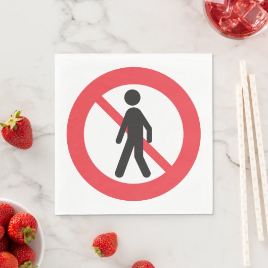 Serviette En Papier Symbole de la route piétonne (En situation)