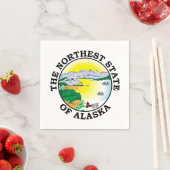 Serviette En Papier Symbole de l'Alaska (En situation)