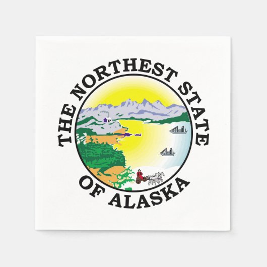 Serviette En Papier Symbole de l'Alaska (Devant)