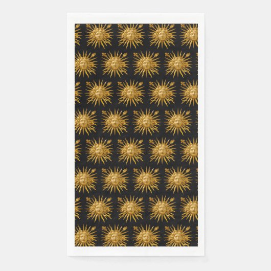 Serviette En Papier Symbole de Louis XIV le Roi Soleil (Devant)