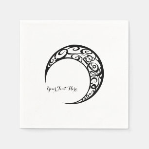 Serviette En Papier Symbole de lune tribale personnalisée