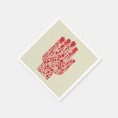 Serviette En Papier Symbole de main médicale rouge soins de santé (Coin)