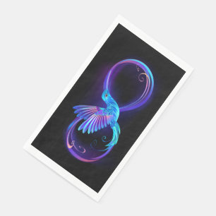 Serviette En Papier Symbole de Neon Infinity par Glowing Hummingbird