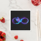 Serviette En Papier Symbole de Neon Infinity par Glowing Hummingbird (En situation)