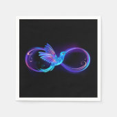 Serviette En Papier Symbole de Neon Infinity par Glowing Hummingbird (Devant)