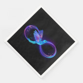 Serviette En Papier Symbole de Neon Infinity par Glowing Hummingbird (Coin)