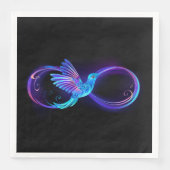 Serviette En Papier Symbole de Neon Infinity par Glowing Hummingbird (Devant)