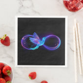 Serviette En Papier Symbole de Neon Infinity par Glowing Hummingbird (En situation)
