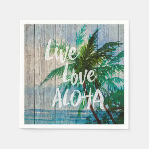 Serviette En Papier Symbole de plage Aloha Palm Tree